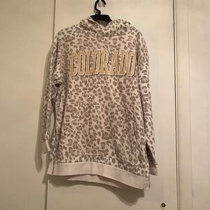 Colorado Game Day Couture cheetah Animal Print Oversized Hoodie